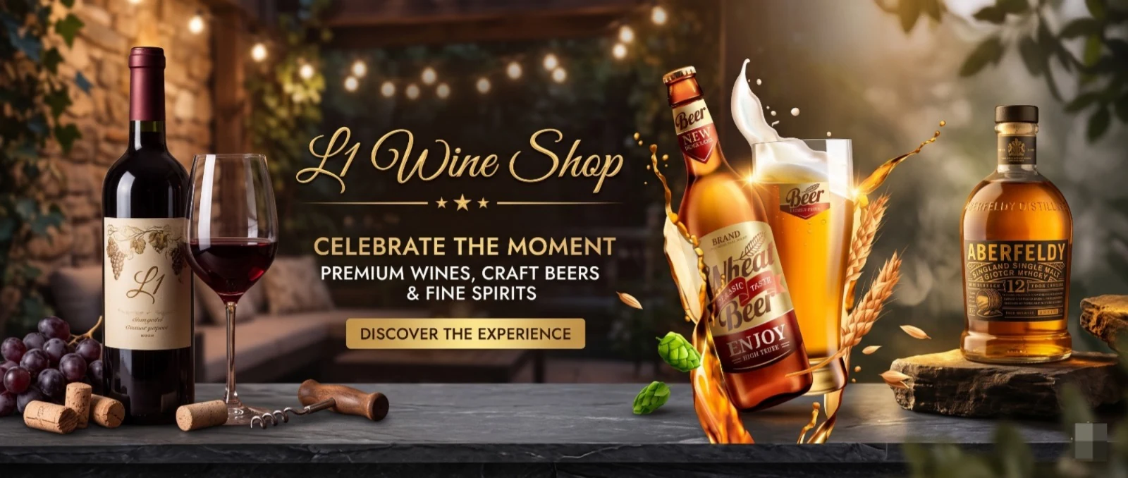 L1 Wine Shop Gurugram — Services page banner