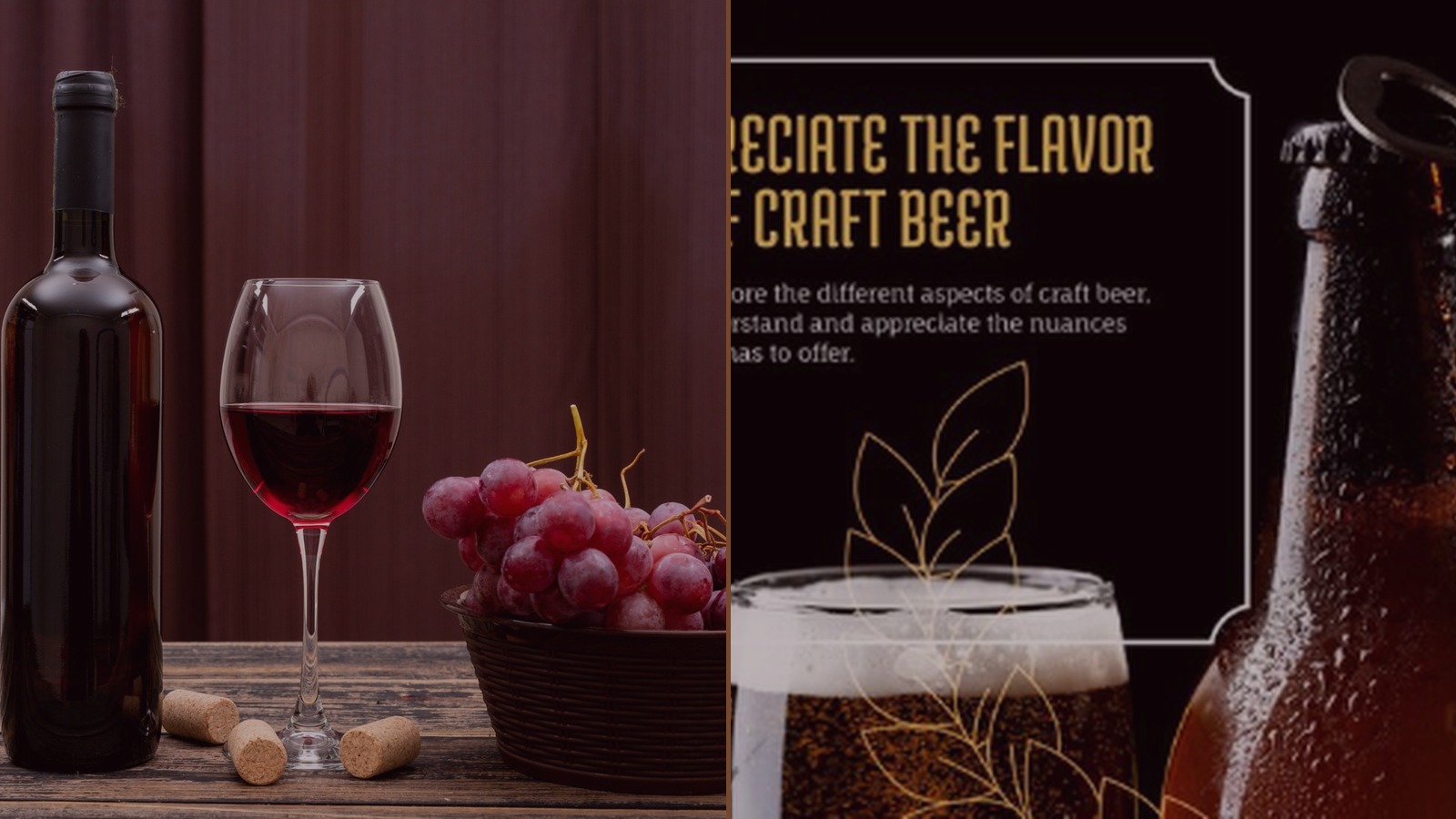 Wine and beer showcase